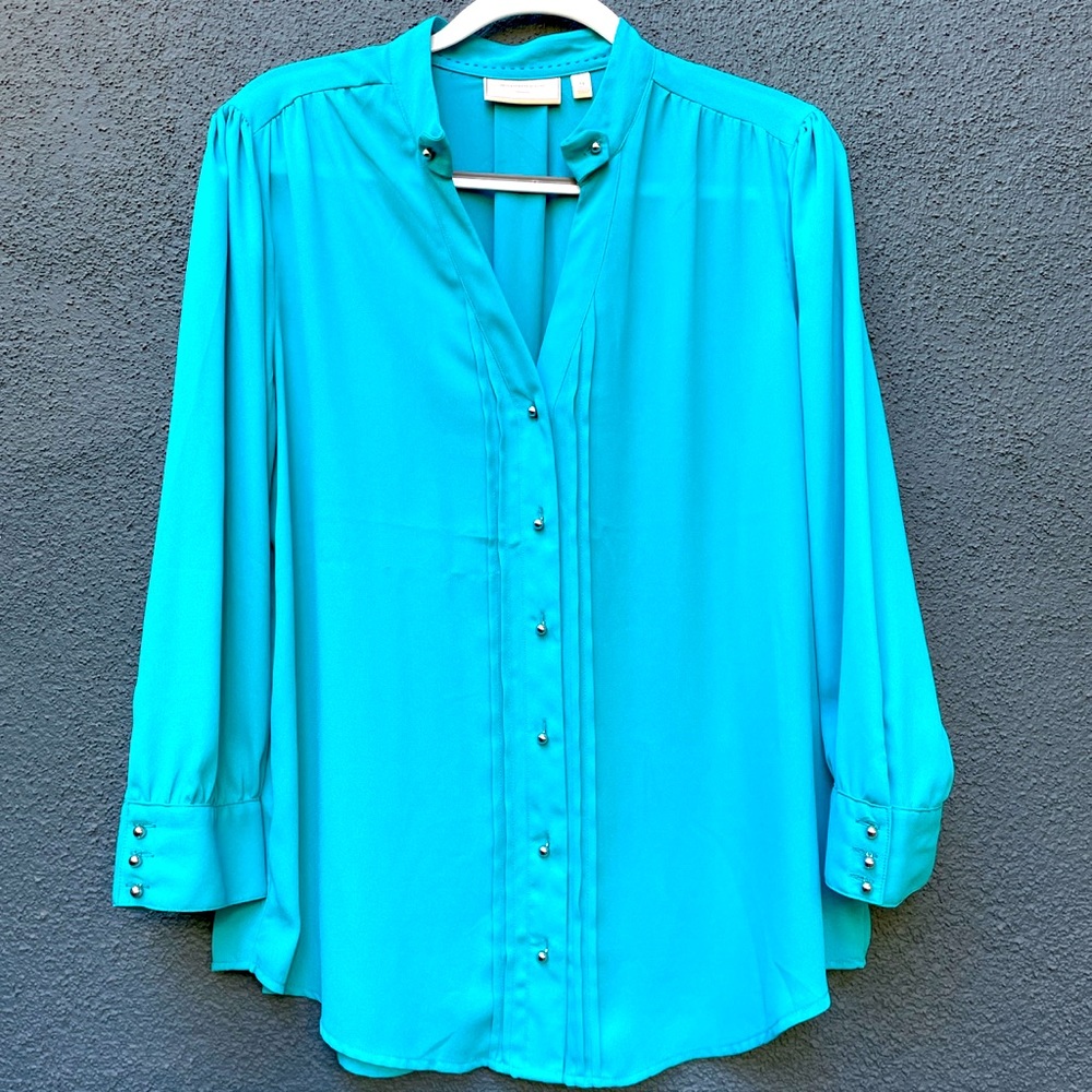 Like new Anthropologie Moulinette Souers blouse turquoise